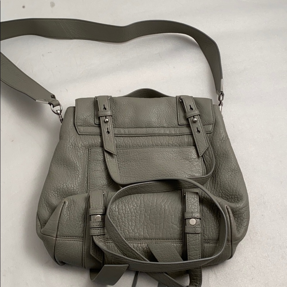 All Saints Vincent blue-gray leather backpack - Picture 9 of 16